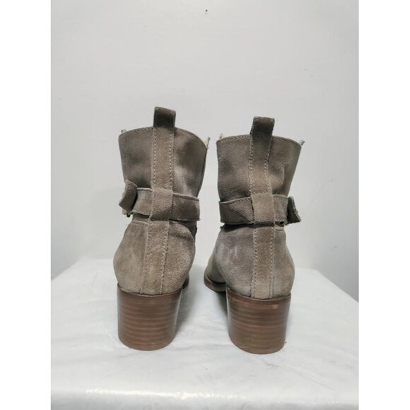 J.Crew Round Toe Parker Shearling Suede Leather Ankle Boots Brown Women's Size 7 - Picture 4 of 10